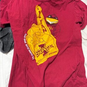 Gildan Red T-Shirt with Yellow Design